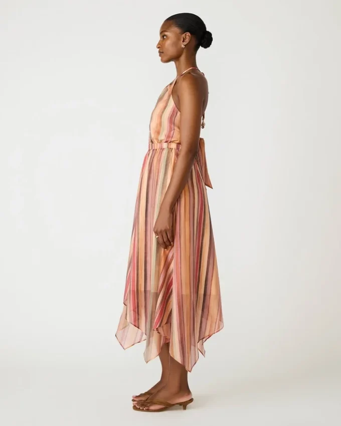 Abito Dalina a righe multicolori