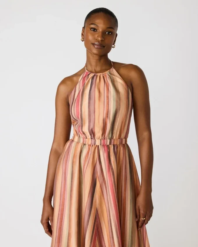 Abito Dalina a righe multicolori