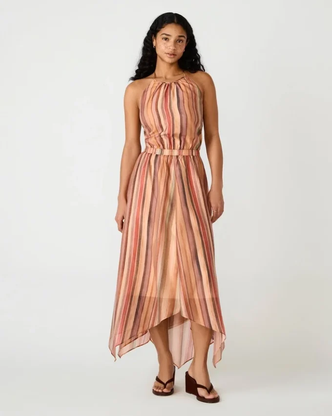 Abito Dalina a righe multicolori