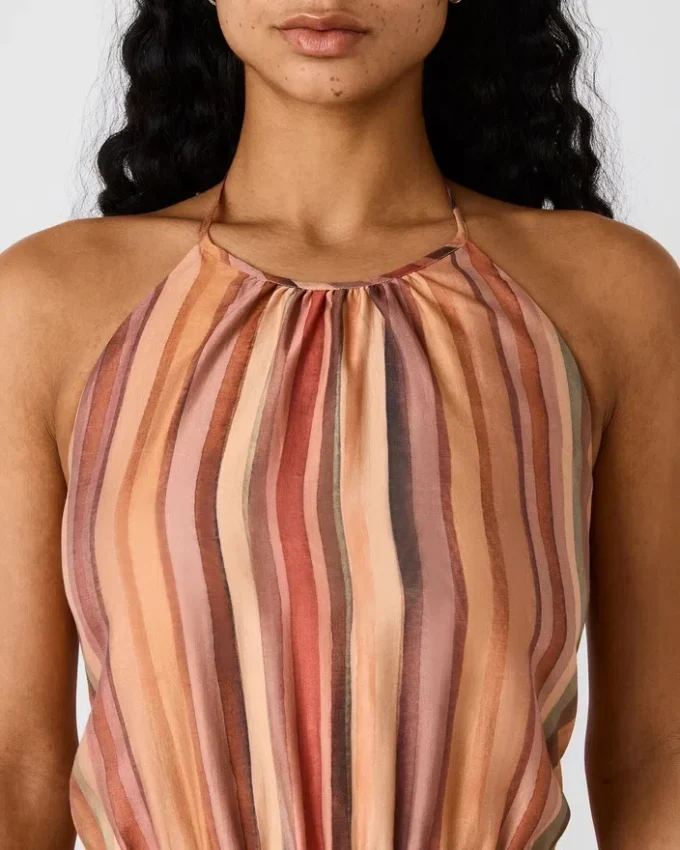 Abito Dalina a righe multicolori