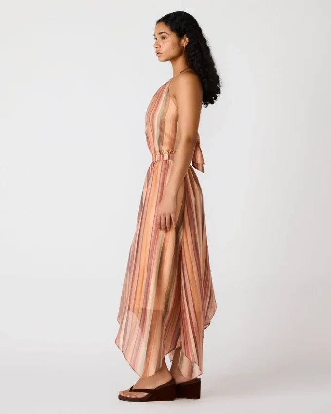 Abito Dalina a righe multicolori