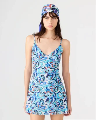 Abito Sheila Paisley verde acqua