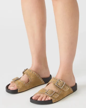 Abott in pelle scamosciata color tortora