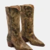 Albany Brown Distressed Wide Calf Albany Brown Distressed Wide Calf