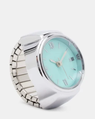 Anello-orologio blu