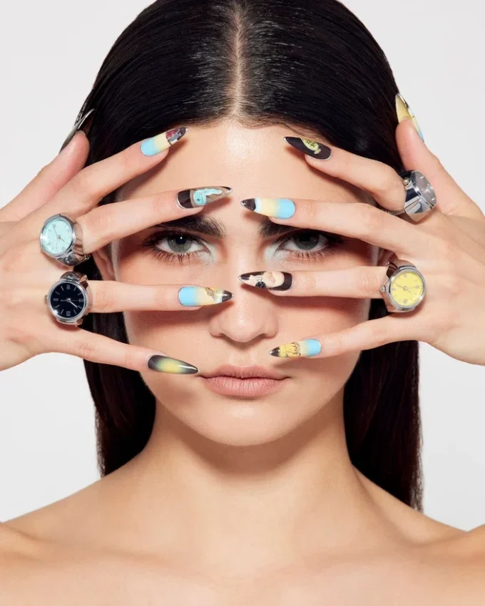 Anello-orologio blu Anello-orologio blu