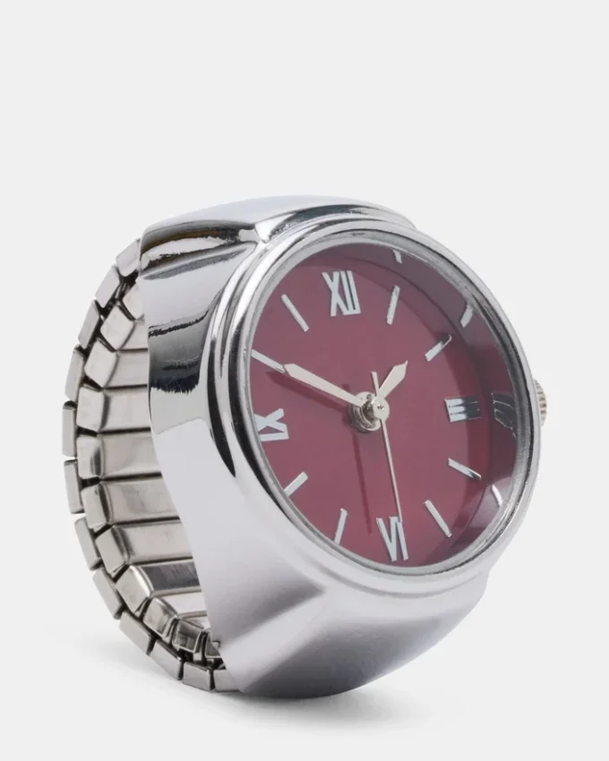 Anello orologio rosso
