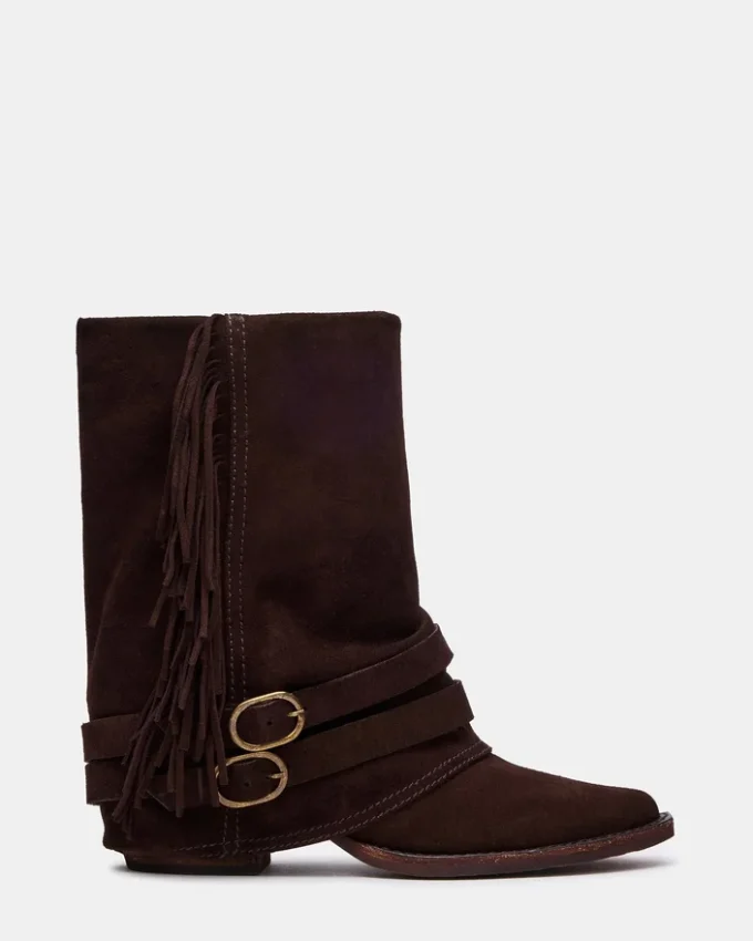 Ansel in pelle scamosciata marrone