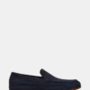 Arrozza in pelle scamosciata blu navy