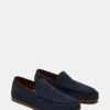 Arrozza in pelle scamosciata blu navy