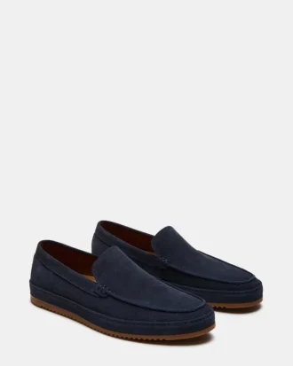 Arrozza in pelle scamosciata blu navy