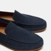 Arrozza in pelle scamosciata blu navy