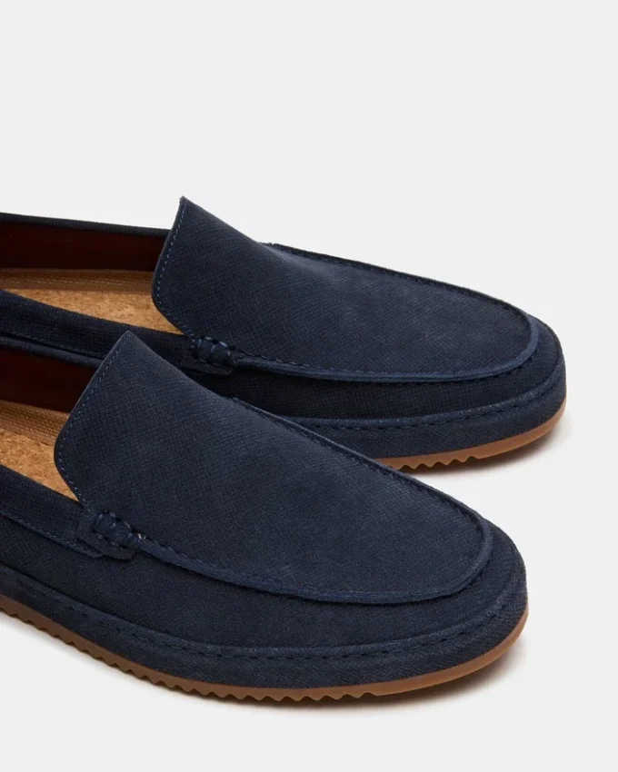 Arrozza in pelle scamosciata blu navy