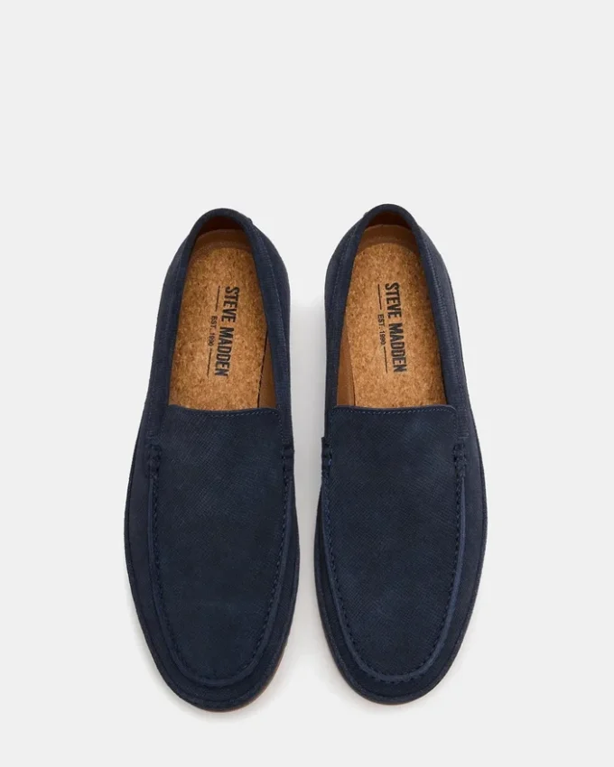 Arrozza in pelle scamosciata blu navy