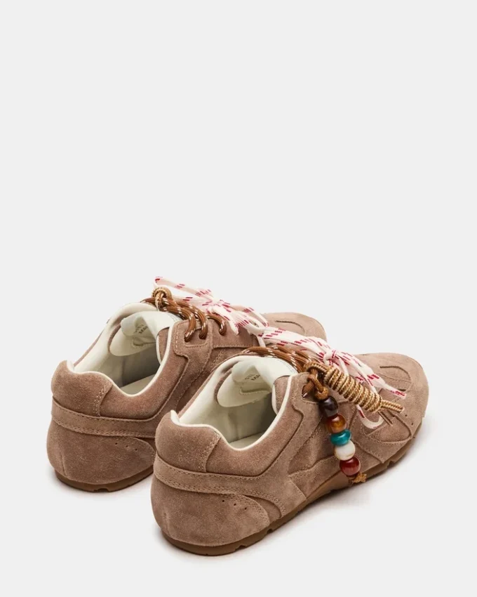 Aziel Charm in pelle scamosciata color tortora