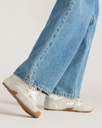 Aziel in pelle scamosciata bianca