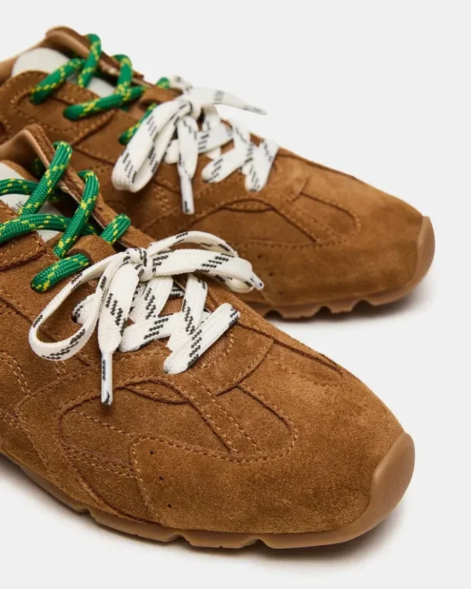 Aziel in pelle scamosciata color cammello