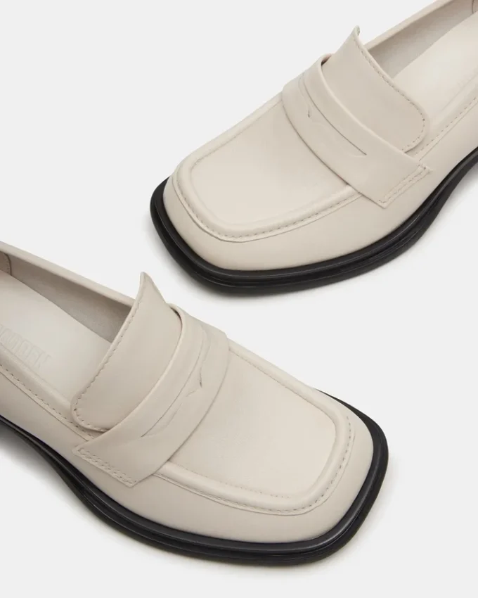 Baxter in pelle color osso