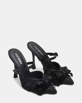 Baylin in raso nero con strass