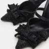 Baylin in raso nero con strass Baylin in raso nero con strass
