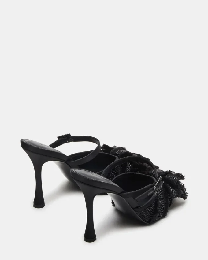 Baylin in raso nero con strass Baylin in raso nero con strass