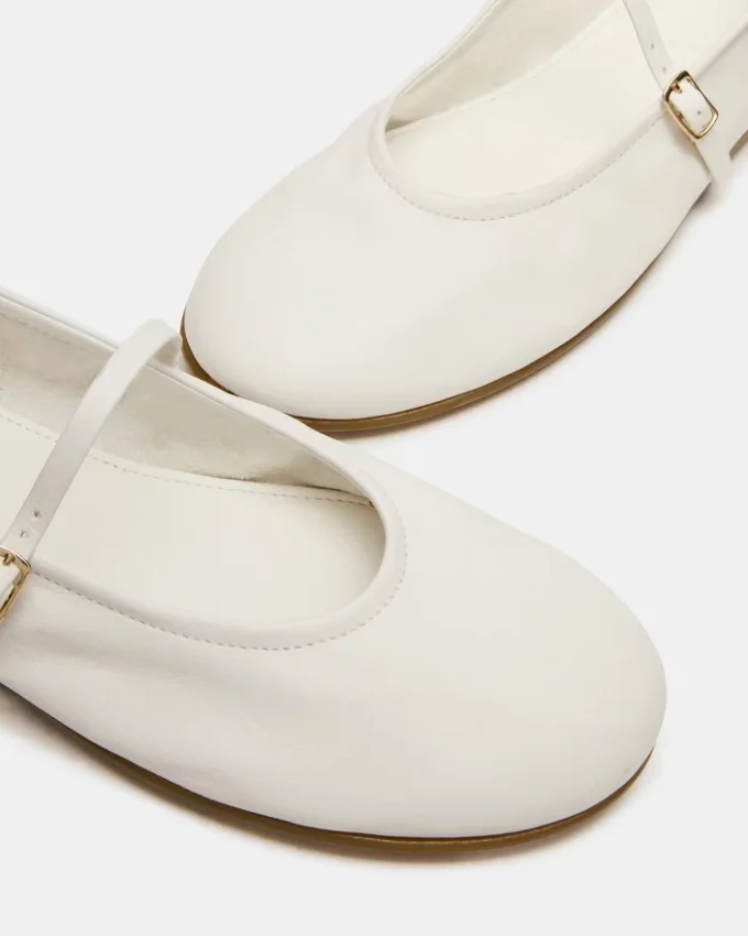 Besette in pelle color osso