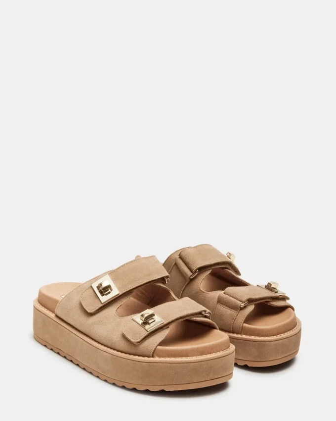 Bigschmona in pelle scamosciata color tortora