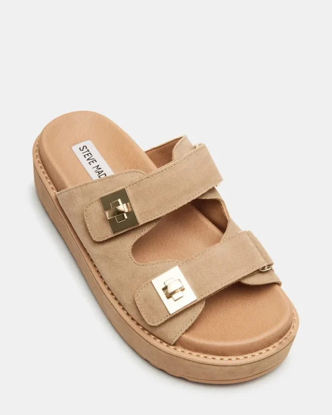 Bigschmona in pelle scamosciata color tortora