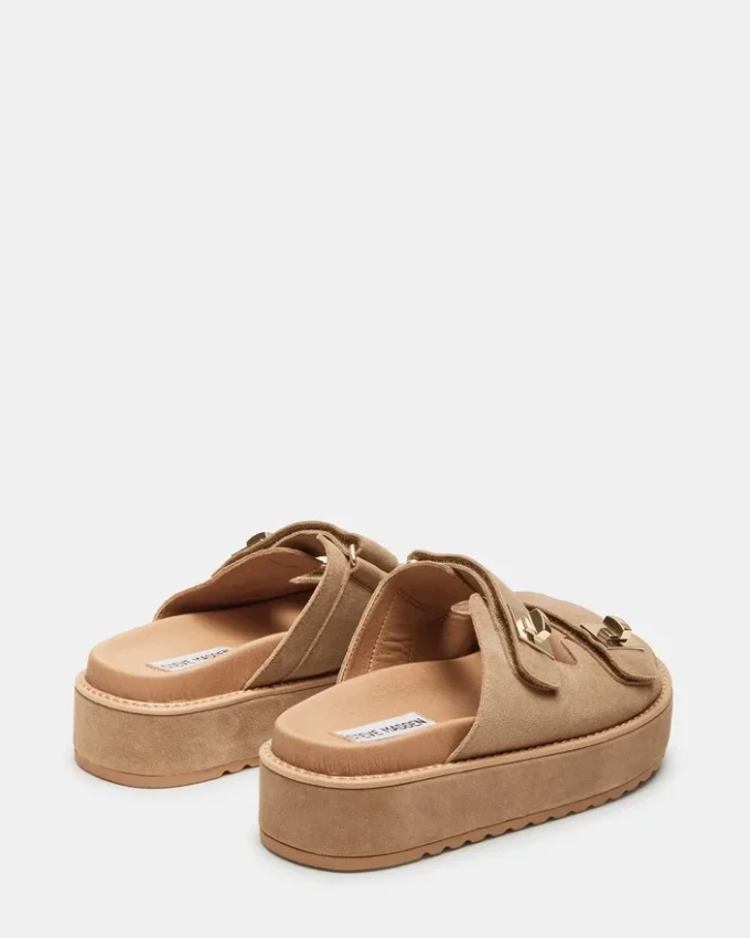 Bigschmona in pelle scamosciata color tortora