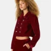 Blazer Tonia in velluto rosso