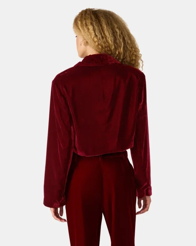Blazer Tonia in velluto rosso