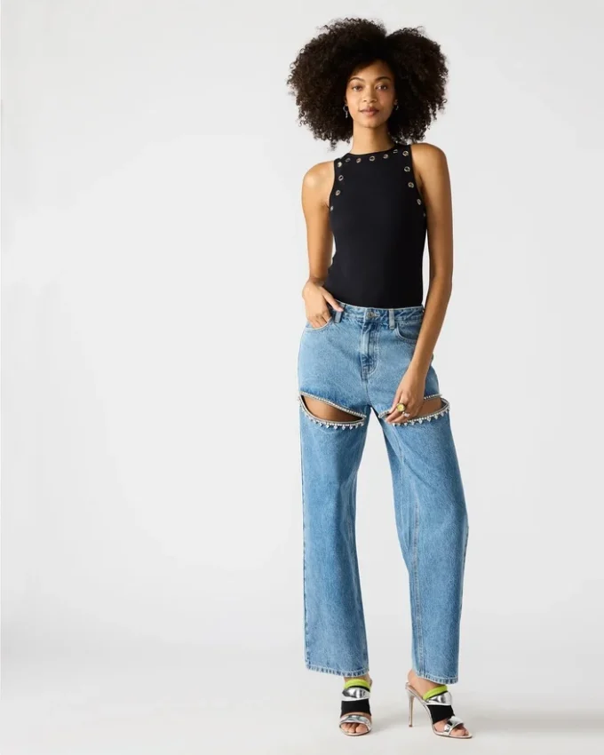 Body Nico con occhielli Nero