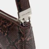 Borsa Angel in pelle serpente marrone