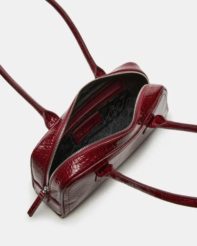 Borsa Anise in coccodrillo rosso