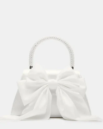 Borsa Cosette in raso bianco