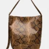 Borsa Denise con stampa marrone