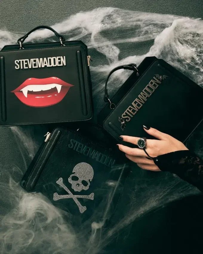 Borsa Evelyn Skull nera