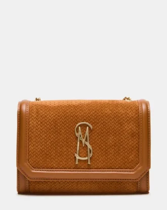 Borsa intrecciata Larisa color tabacco