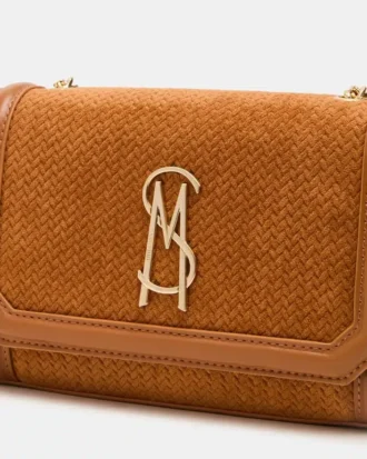 Borsa intrecciata Larisa color tabacco