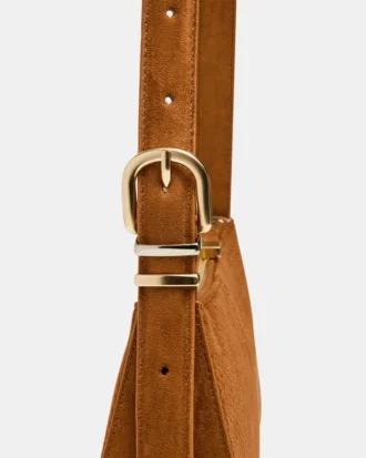 Borsa intrecciata Tanzie color tabacco