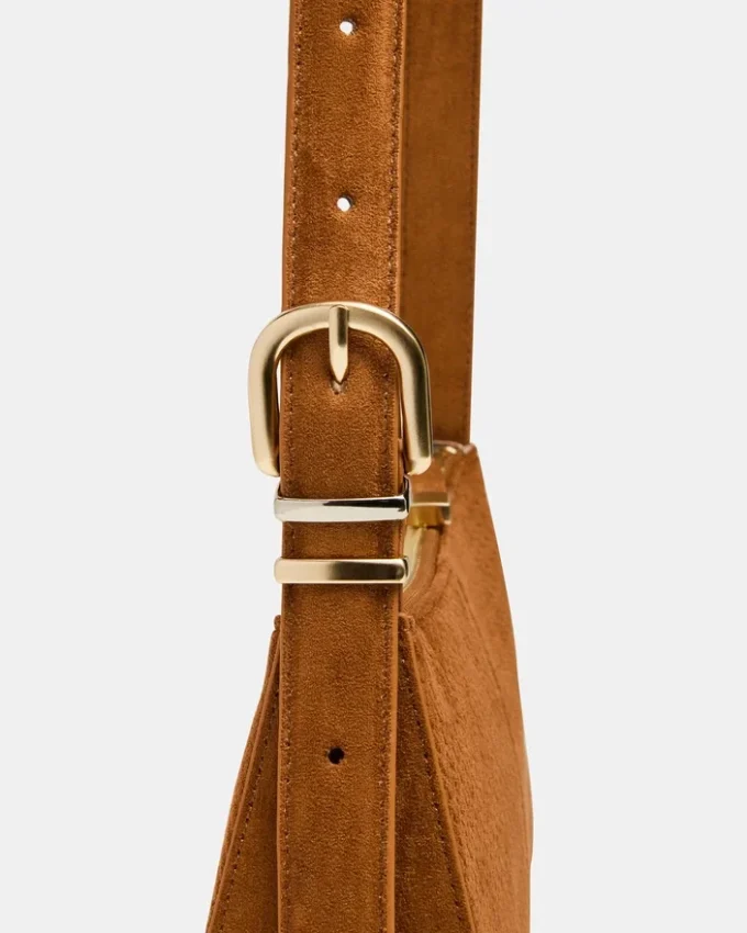 Borsa intrecciata Tanzie color tabacco