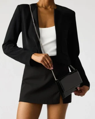 Borsa Juliana in vernice nera