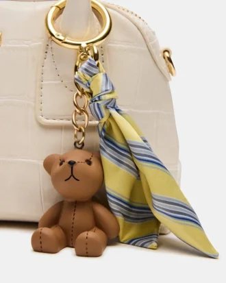 Borsa Melodie in coccodrillo bianco