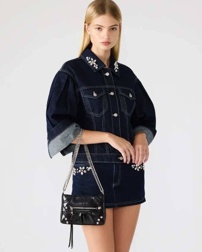 Borsa Sky Nera/Argento