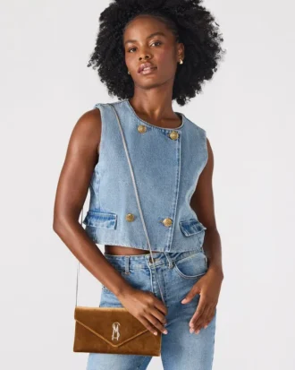 Borsa Smooth in tessuto color ruggine