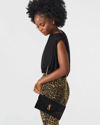 Borsa Smooth in velluto nero