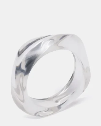 Bracciale curvo retrò trasparente