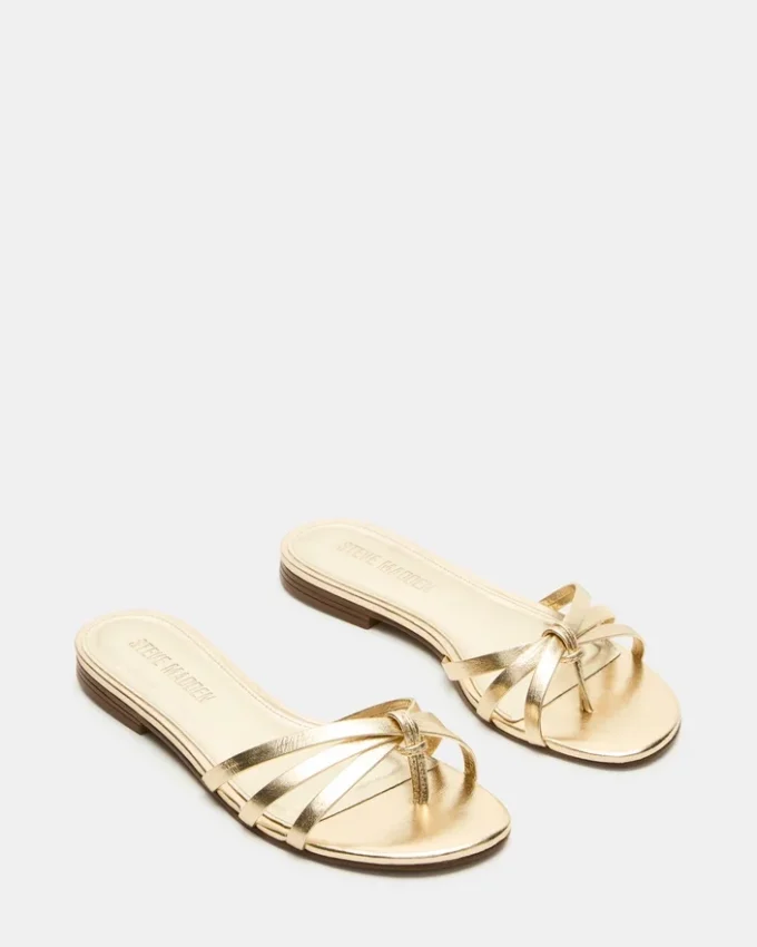 Calissi in pelle color champagne