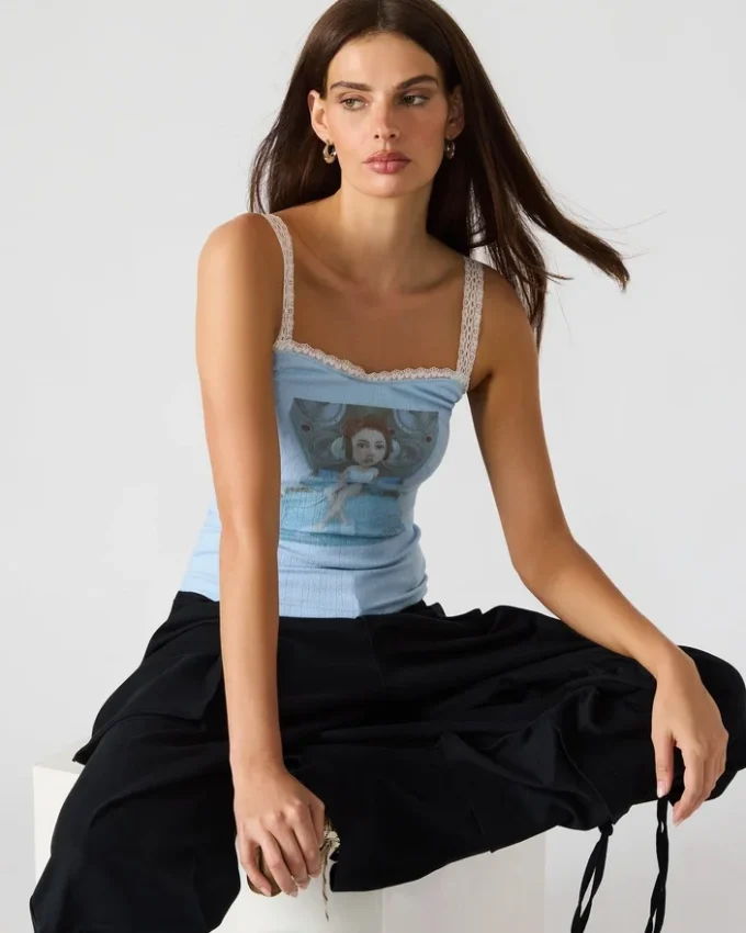 Canotta Love Goldie Surf Blue