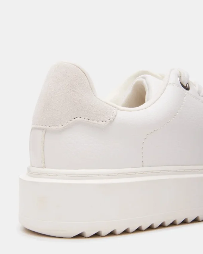 Catcher in pelle scamosciata bianca